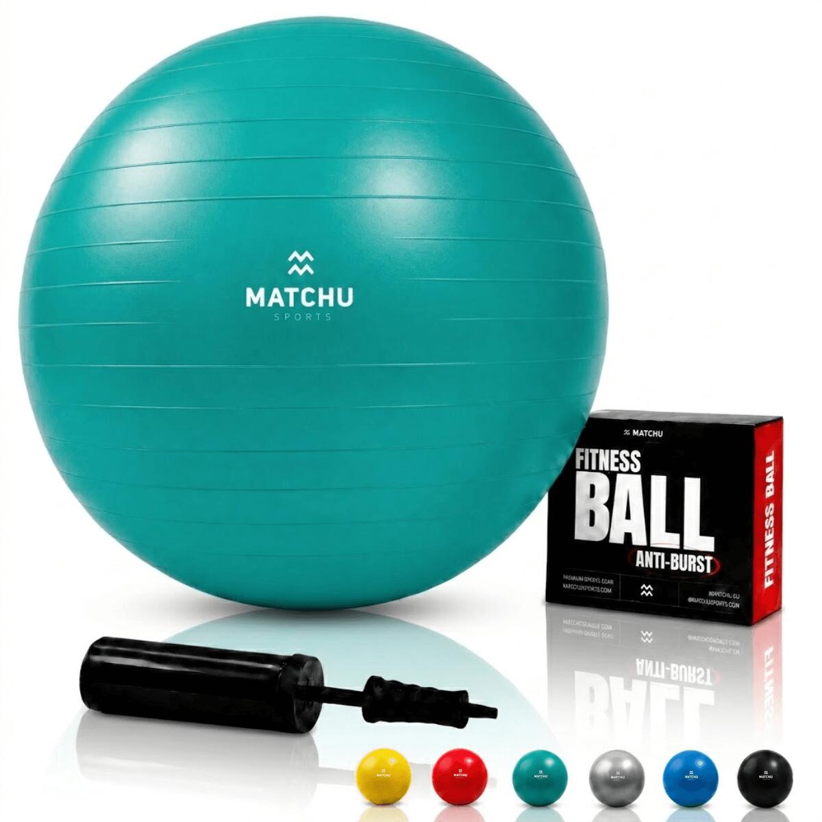 Fitball - Gymball - Pala Fitness - Pilates - Yoga - Ginnastica - 65 CM - Verde 1/5