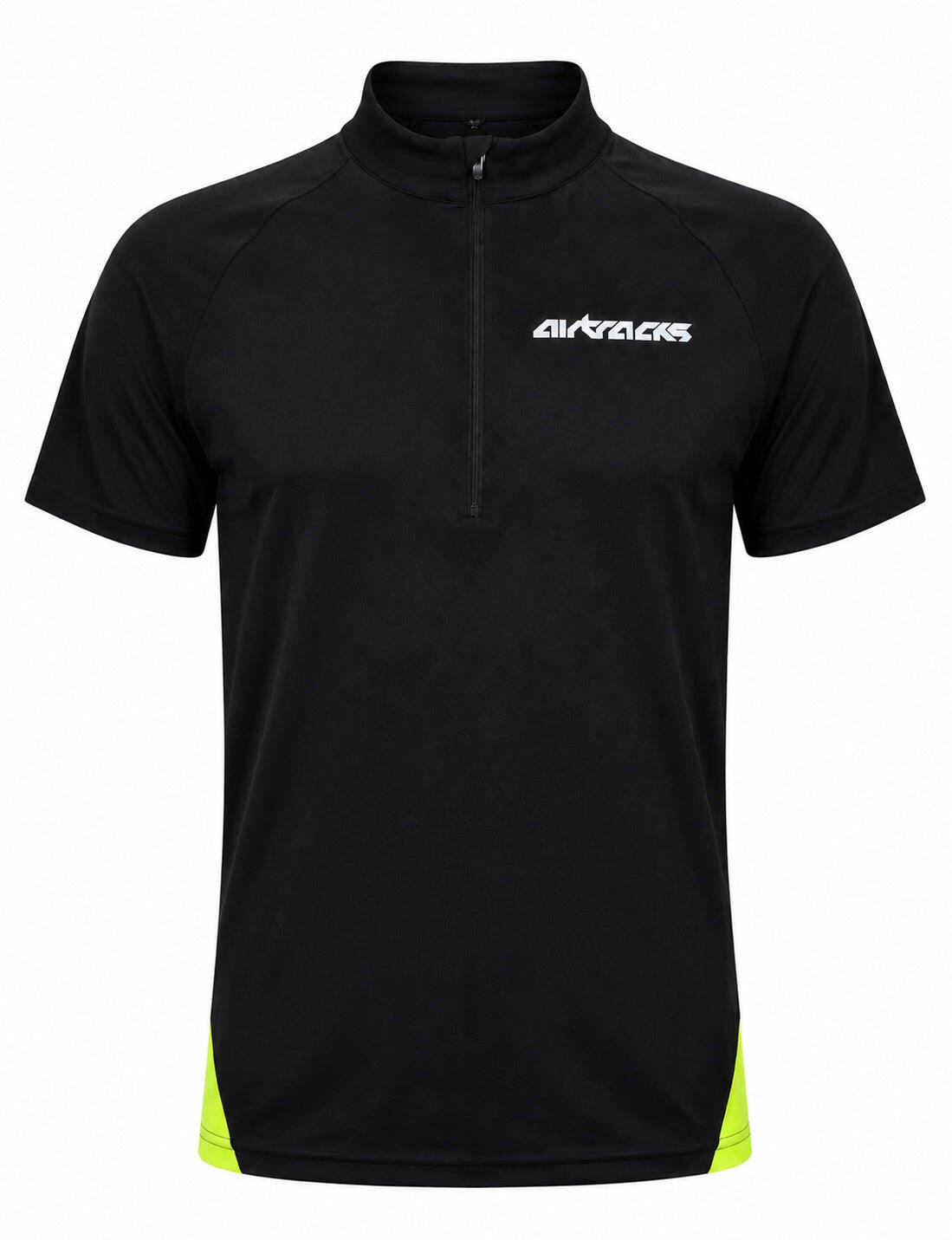 Herren Funktions Laufshirt Air-Tech Schwarz 1/4