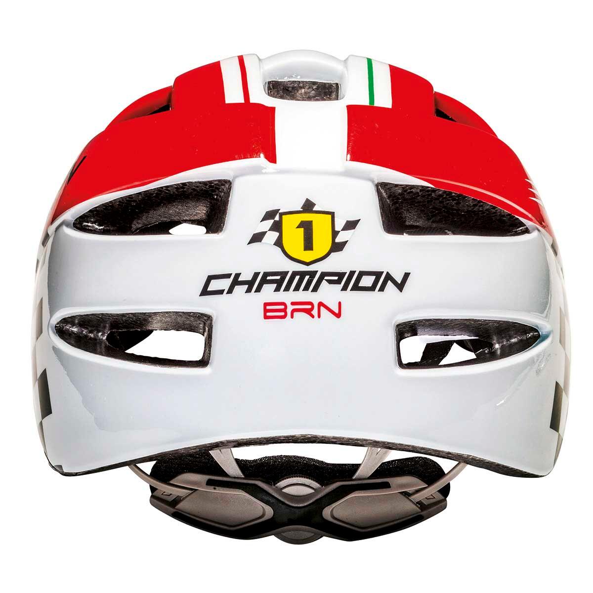 Casco BRN Champion bianco/rosso, taglia XXS 3/3