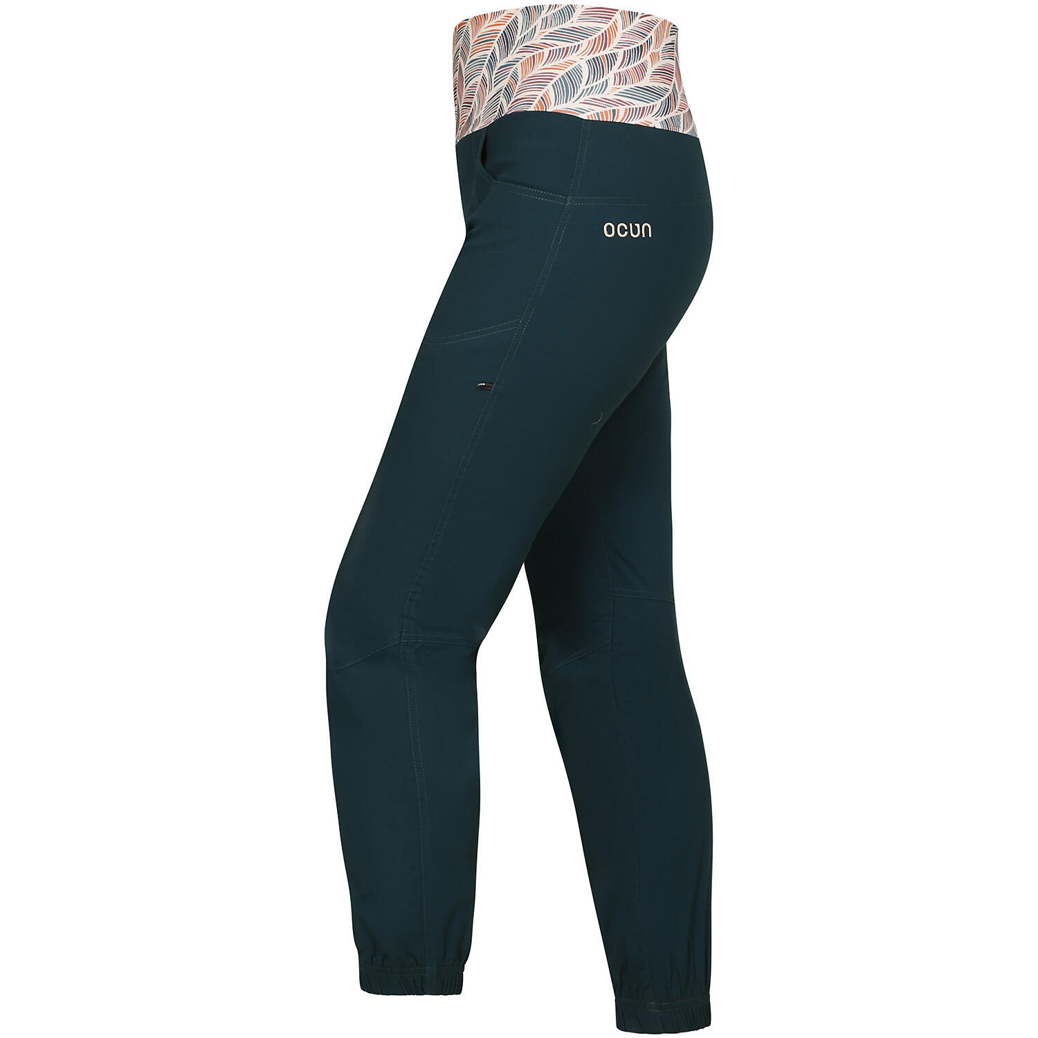 Pantalon d’escalade femme Ocún Sansa – coton extensible, ceinture élastique 3/7