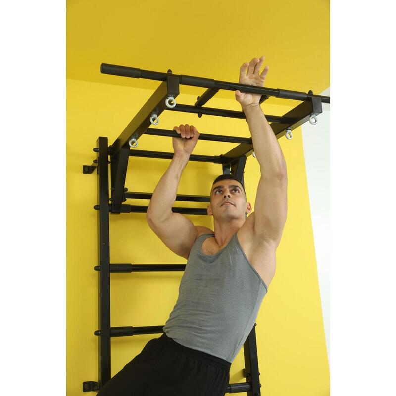 Adulți Fitness Spalier Gimnastică Bare Tracțiuni Trick Negru Elite Metal