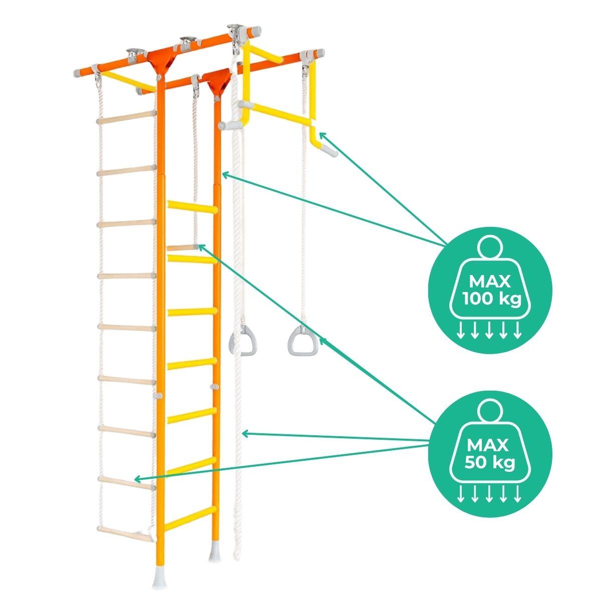 Echelle de gymnastique Comet 1 - orange 5/7