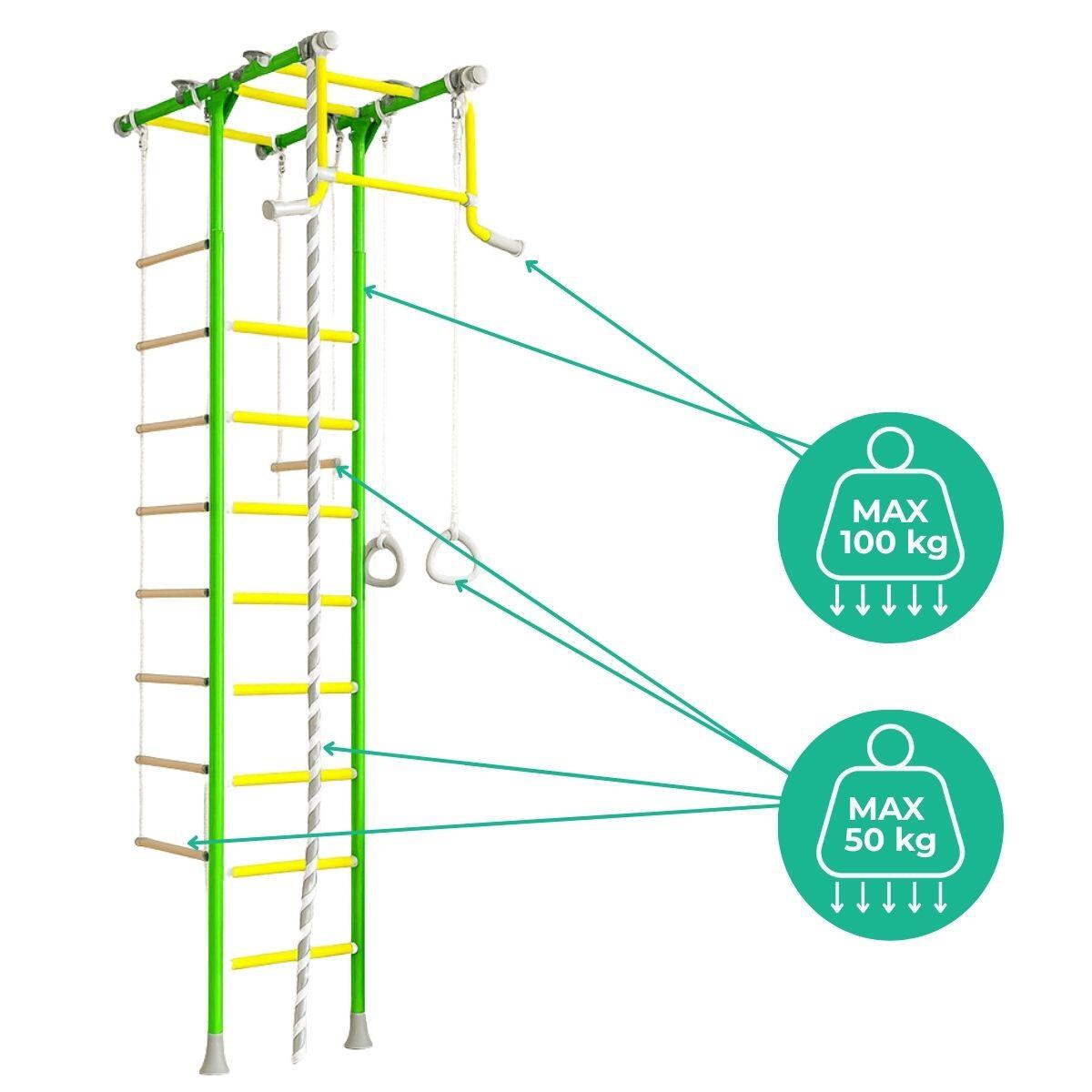 Échelle de gymnastique Comet 1 - vert clair 5/7