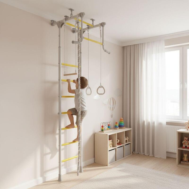 Copii Fitness Spalier Gimnastică Bare Masaj Kometa 2 Provence Galben Set