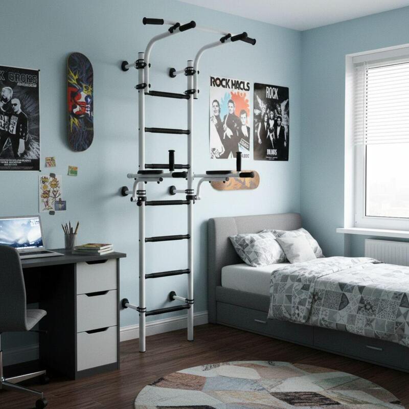 Teenager Fitness Scară Fixă cu Bară de Tracțiuni Teenager Plus Alb/Negru