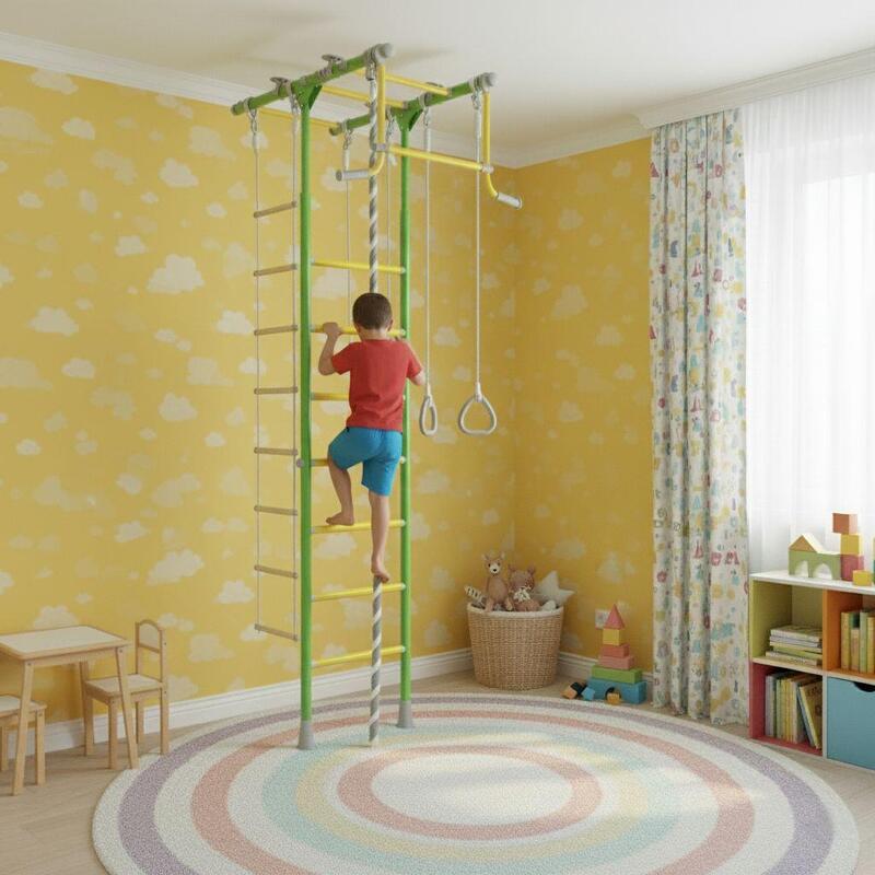 Copii Fitness Spalier Gimnastică Scară Suedeză Kometa 1 Verde Deschis