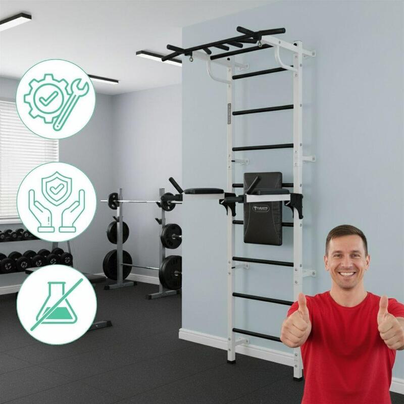 Adulți Fitness Spalier Gimnastică Bare Tracțiuni Gamma Workout Grand Alb