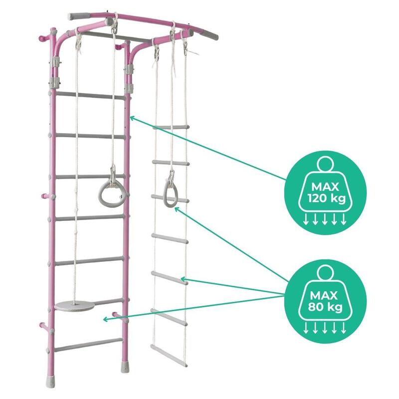 Scară de gimnastică Gamma Pastel 2 - roz