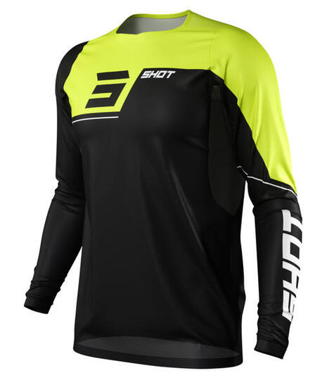 Maillot Manches Longues Shot Revolt Noir/Jaune