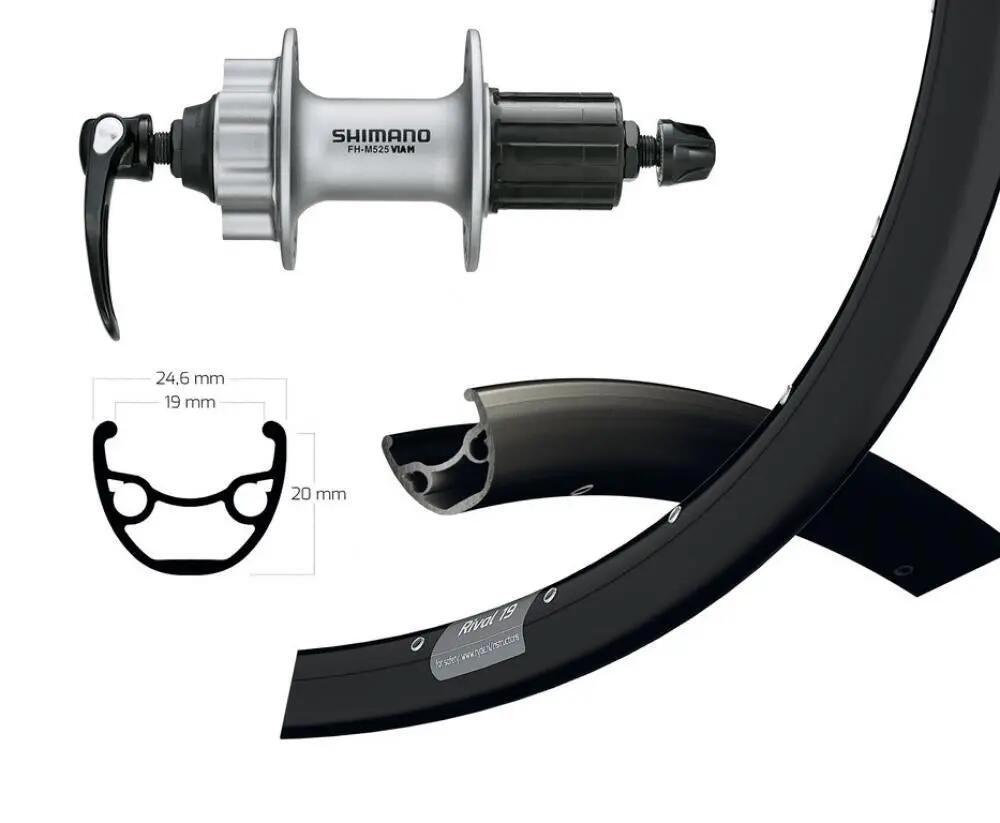 Bike-Parts wiel|achterwiel 29 inch Deore 6-gaats zilver snelspanner 32-Lo... 2/3
