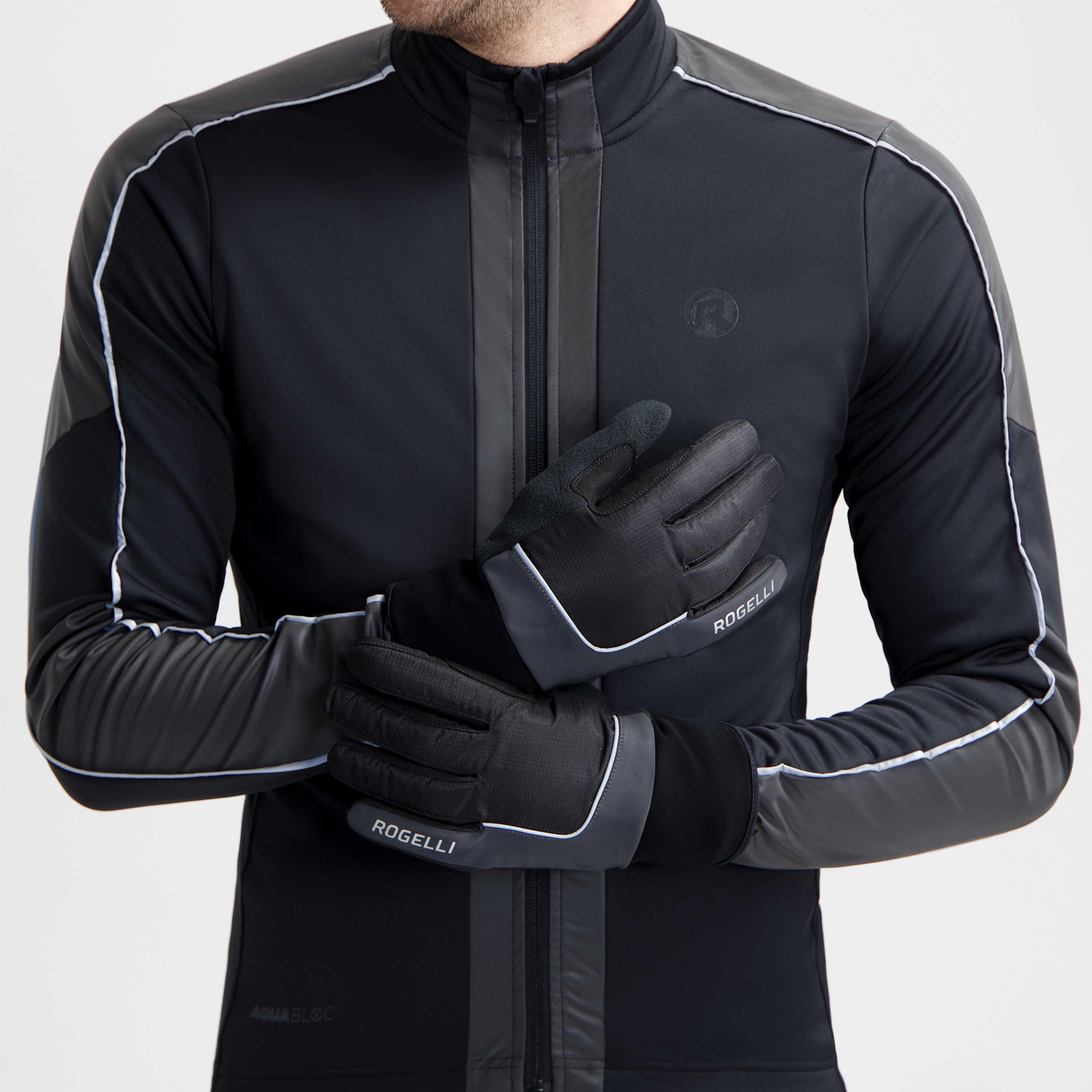 ROGELLI Nepromokavé cyklistické rukavice ESSENTIAL HI VIS