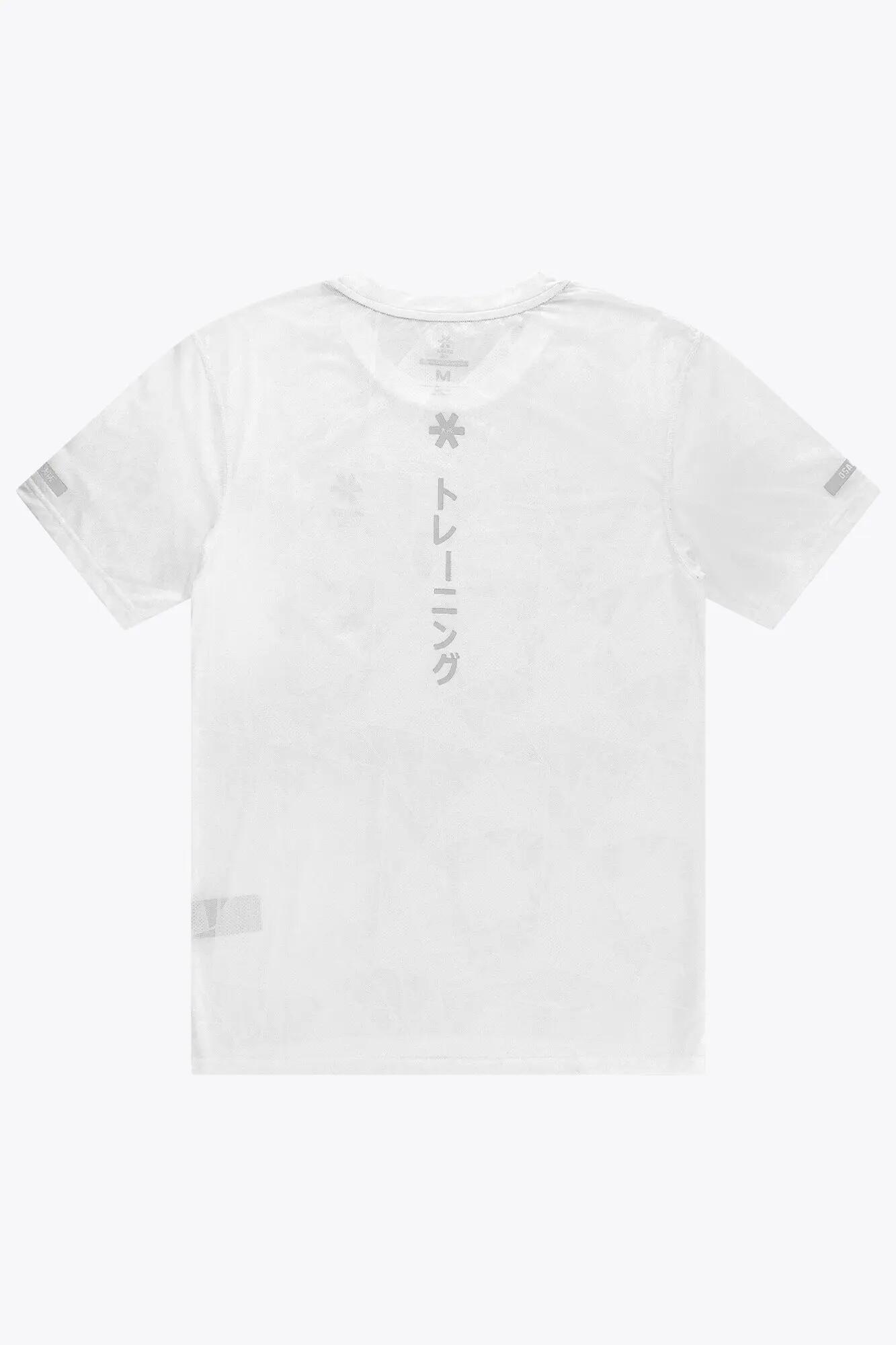 Camiseta de entrenamiento Osaka para hombre, de malla, blanca 3/4