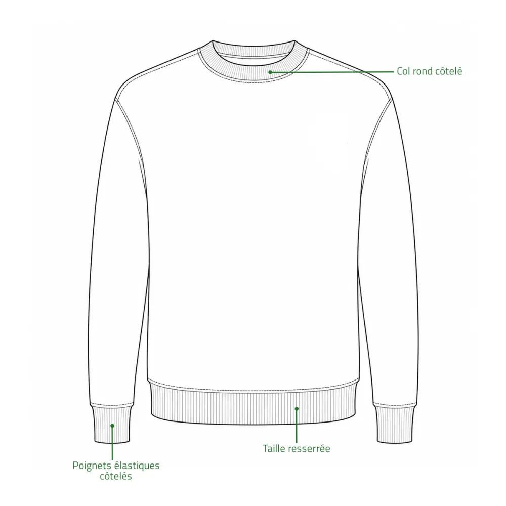 Sweat Orange Sanglier Treeland 100% Polyester Brodé 3/5