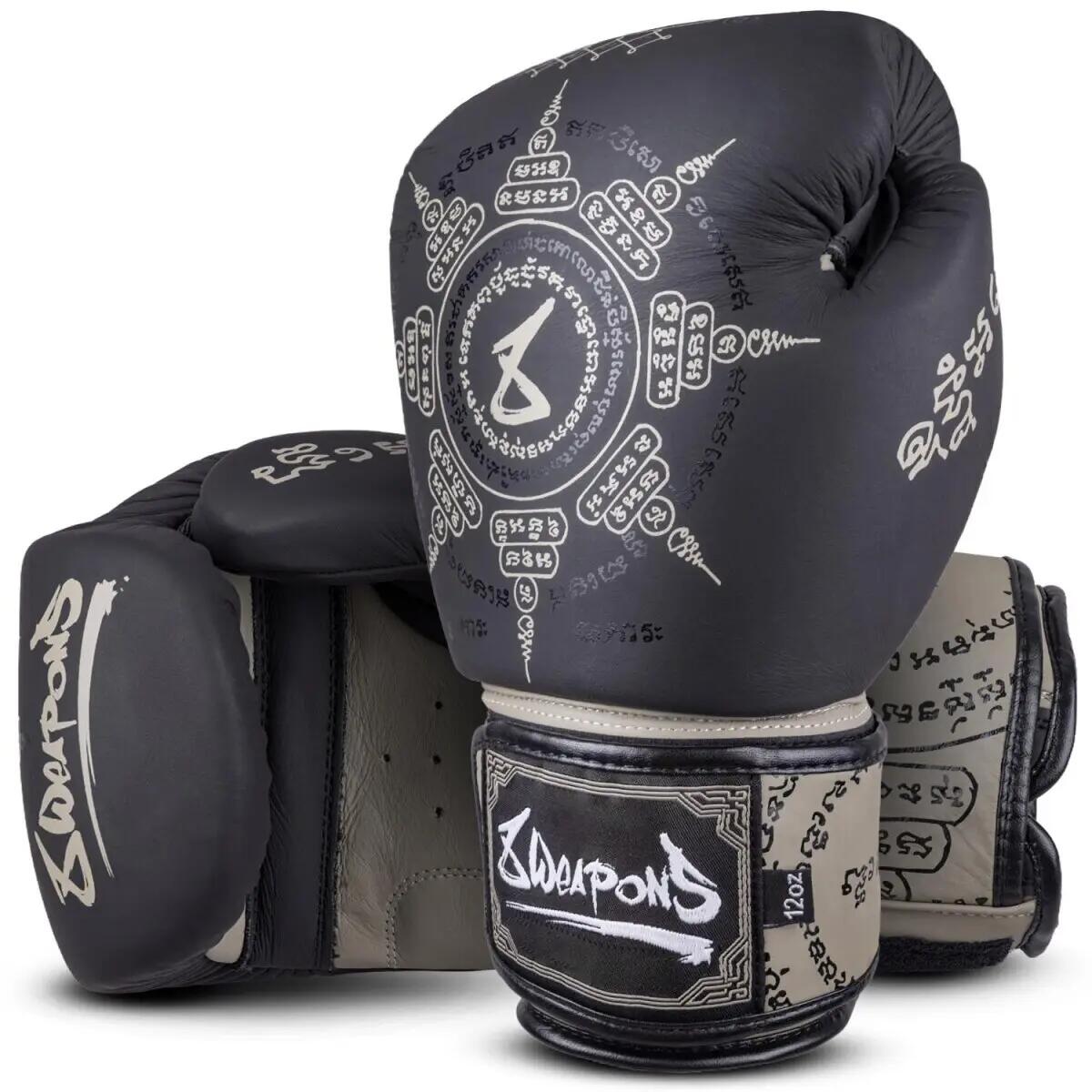 Guantoni da boxe 8 WEAPONS Yant – Nero/Sabbia – 12 oz 2/7