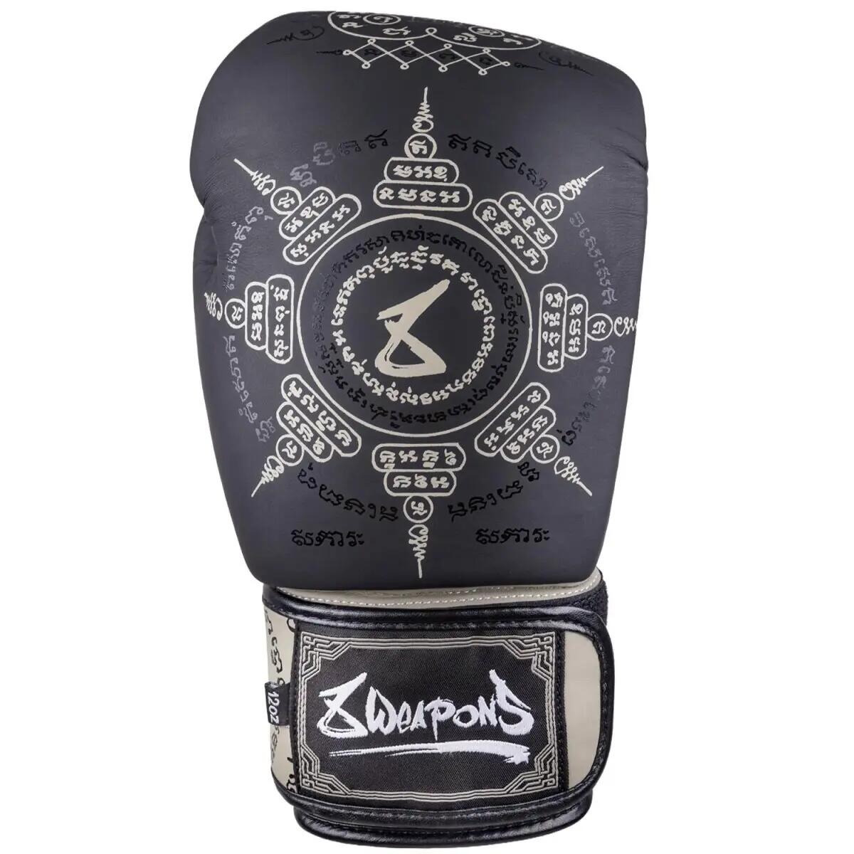 Guantoni da boxe 8 WEAPONS Yant – Nero/Sabbia – 12 oz 5/7