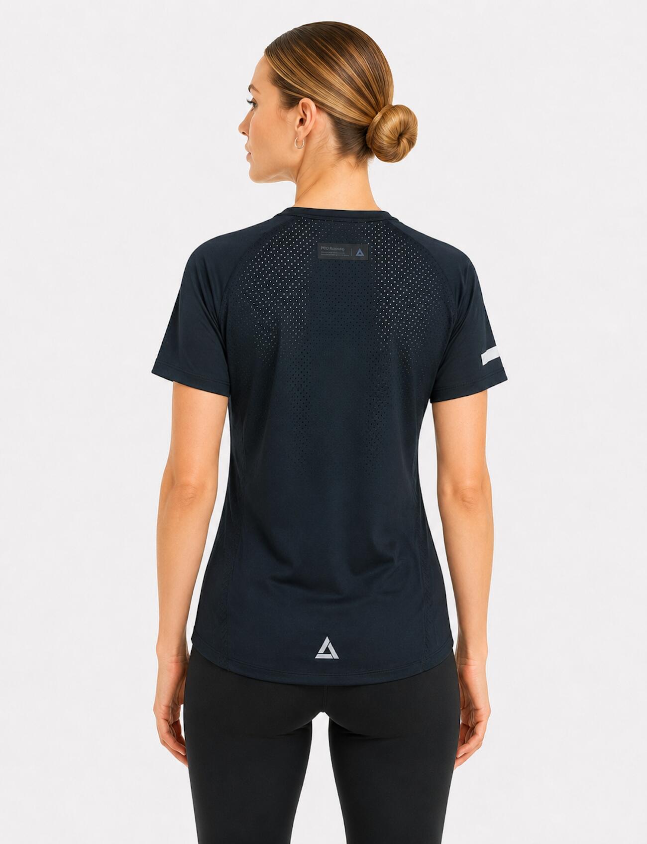 Damen Funktions Laufshirt Kurzarm Pro Line Black 2/4