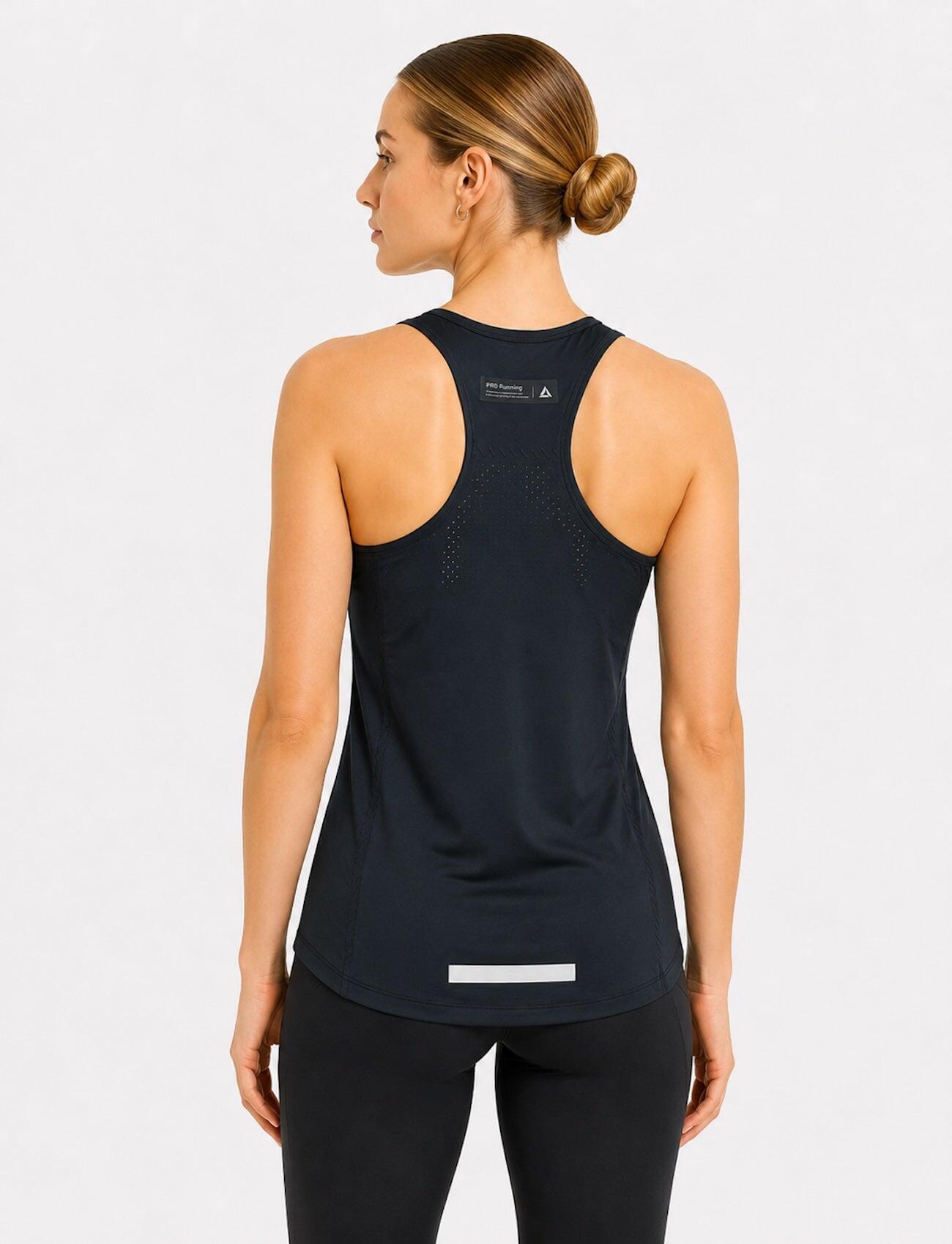Damen Funktions Laufshirt Ärmellos Kurzarm Pro Line Black 2/4