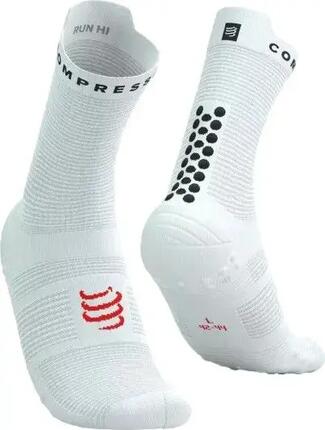 Compressport Pro Racing Socks v4.0 Run High – Weiß, Schwarz, Rot