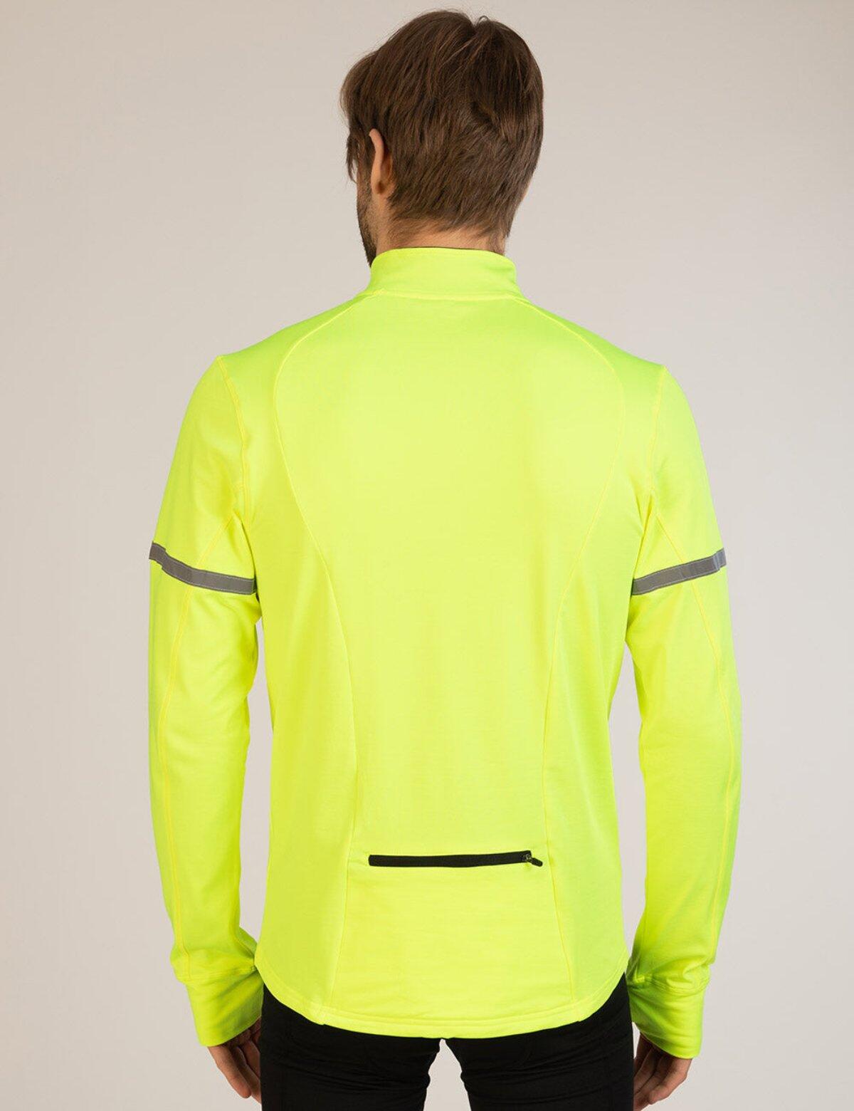 Herren Thermal Fahrradtrikot - Laufshirt Langarm Neon 2/4