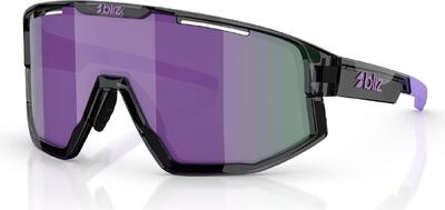 Bliz fusion klein kristal zwart/paars unisex zonnebril