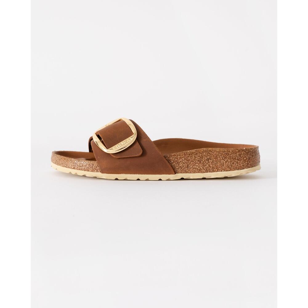Pantoletten Birkenstock Madrid Big Buckle Cognac Dame 2/6