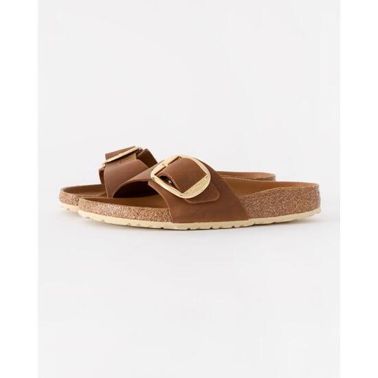 Birkenstock Madrid Big Buckle Pantoletten Cognac Dame