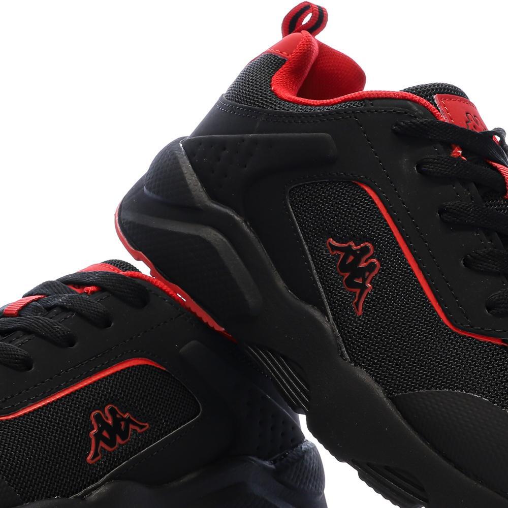 Zapatillas Kappa Safir 2s Negras/Rojas con Logo para Niño 7/7