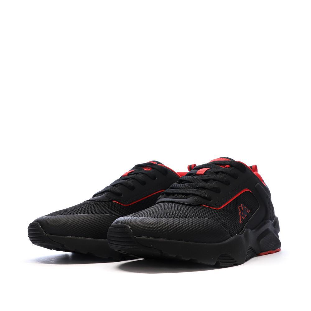 Zapatillas Kappa Safir 2s Negras/Rojas con Logo para Niño 6/7
