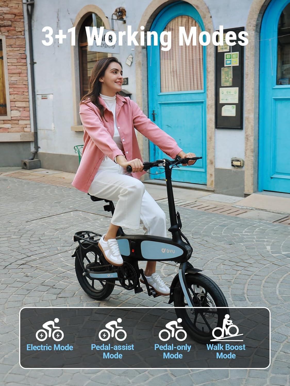 DYU C2 Opvouwbare Elektrische Fiets 250W 48V 7,5Ah 16 Inch 5/7