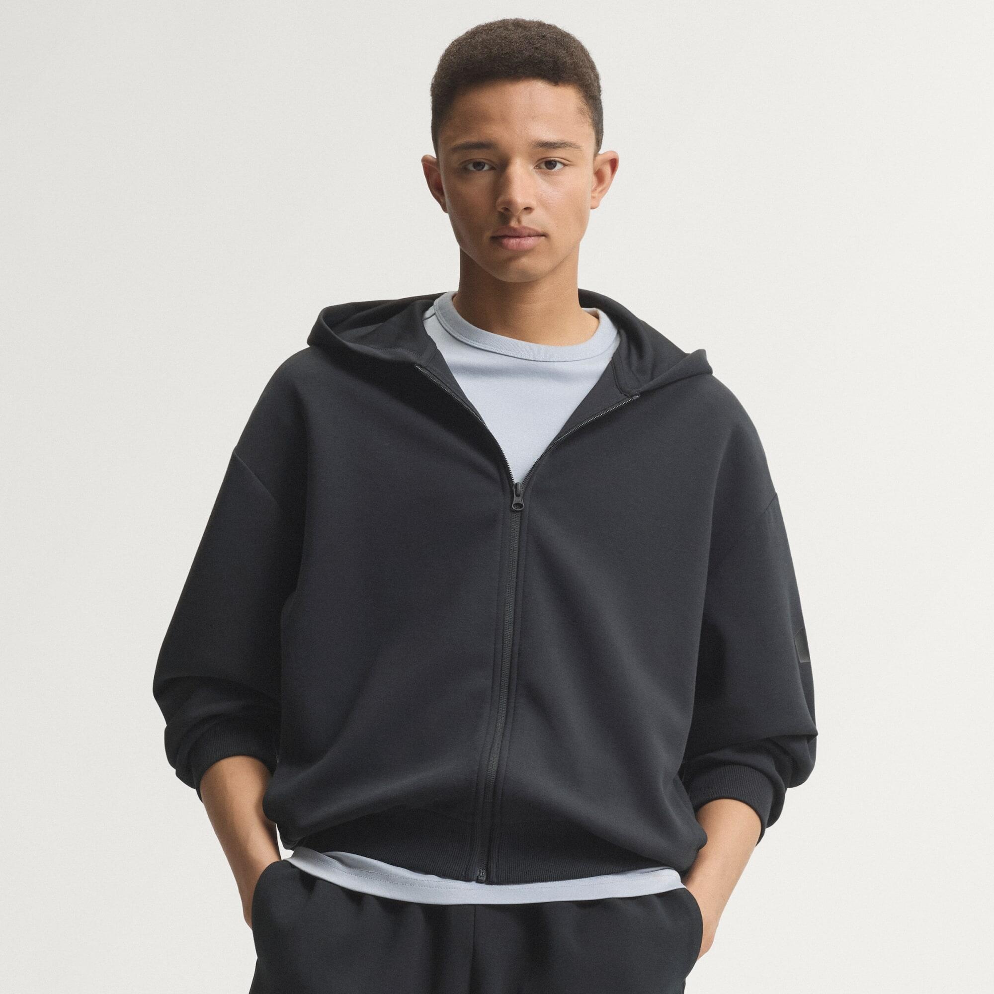 SUDADERA CON CAPUCHA SOFT LUX CON CIERRE DE CREMALLERA 3/7