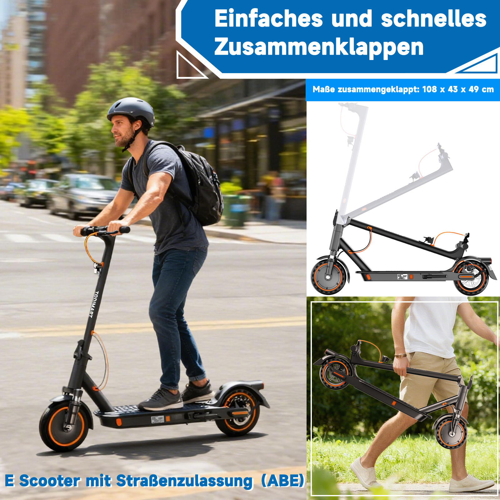 TODIMART T6-ABE 8.5" Folding Electric Scooter for City Use  TODIMART T6-ABE - Al 7/7