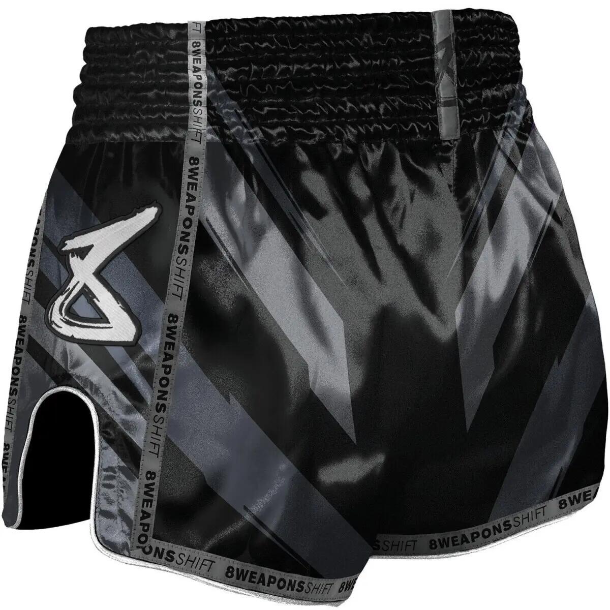 8 WEAPONS Muay Thai Shorts, Shift, black-matt L 4/5