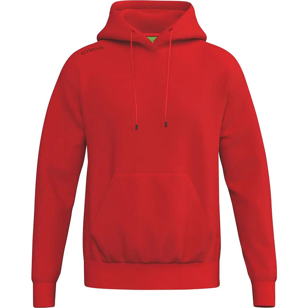 565 Erima TS Junior Hoody - Red, Cotton Mix, Fleece Lining