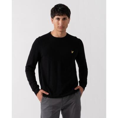 Merino katoenen trui met ronde hals lyle & scott