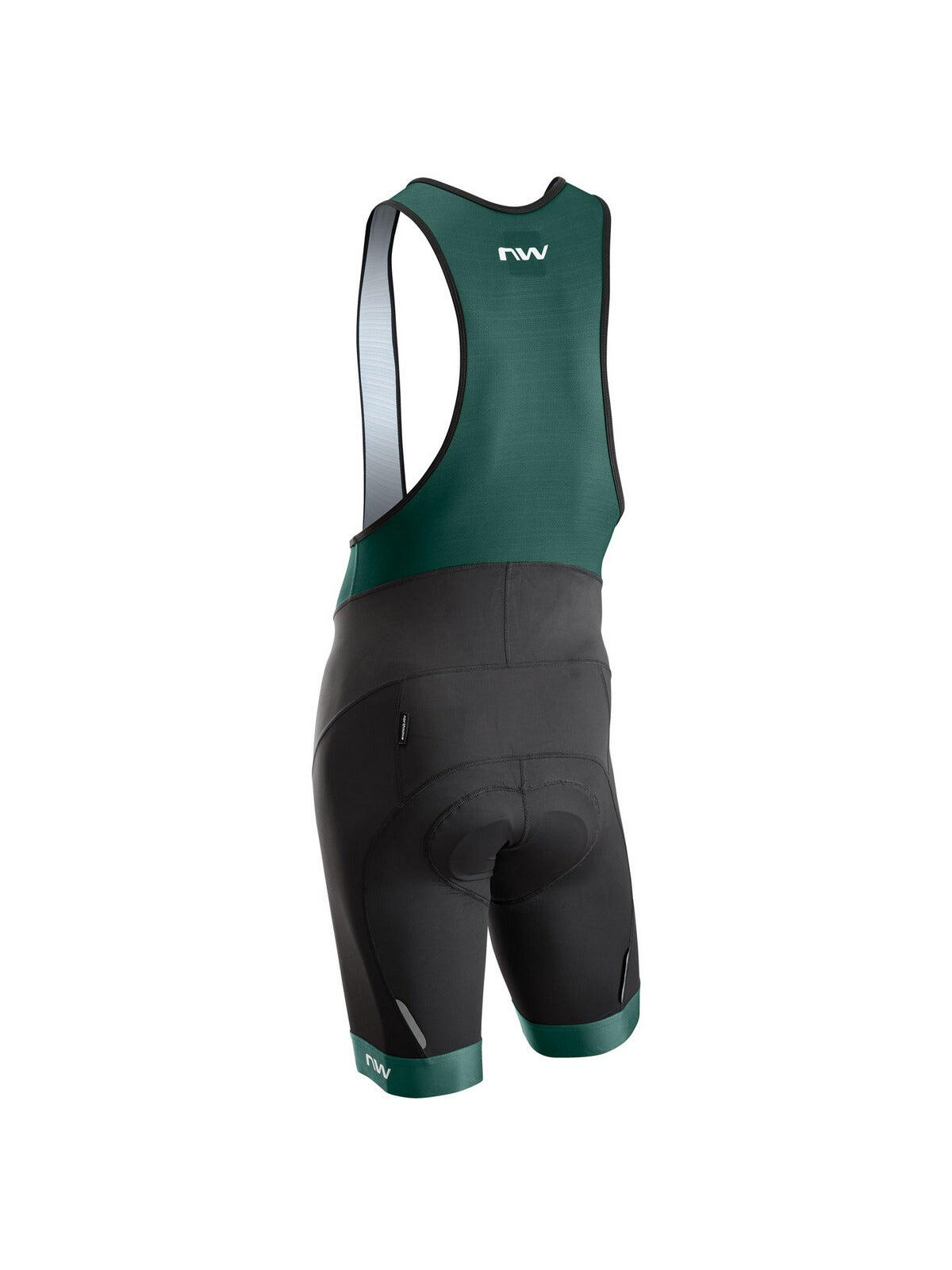 Spodenki rowerowe NORTHWAVE Active Evo Bibshort czarno zielone 2/2