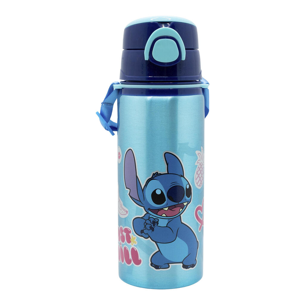 DISNEY Stitch Aluminium Kids Water Bottle 730 ml with Straw and Strap