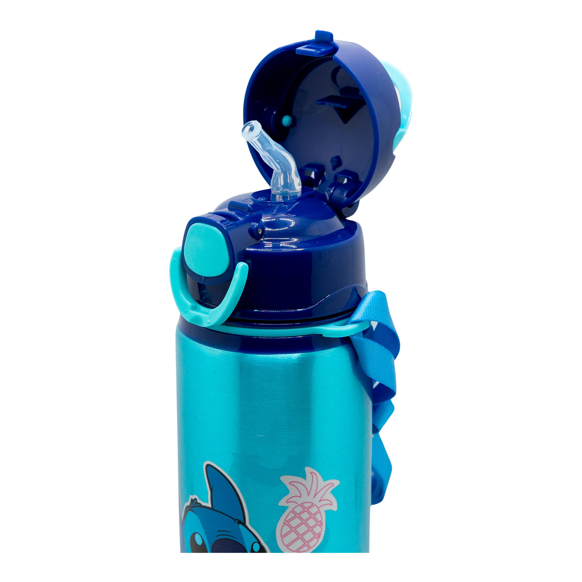 DISNEY Stitch Aluminium Kids Water Bottle 730 ml with Straw and Strap 2/4
