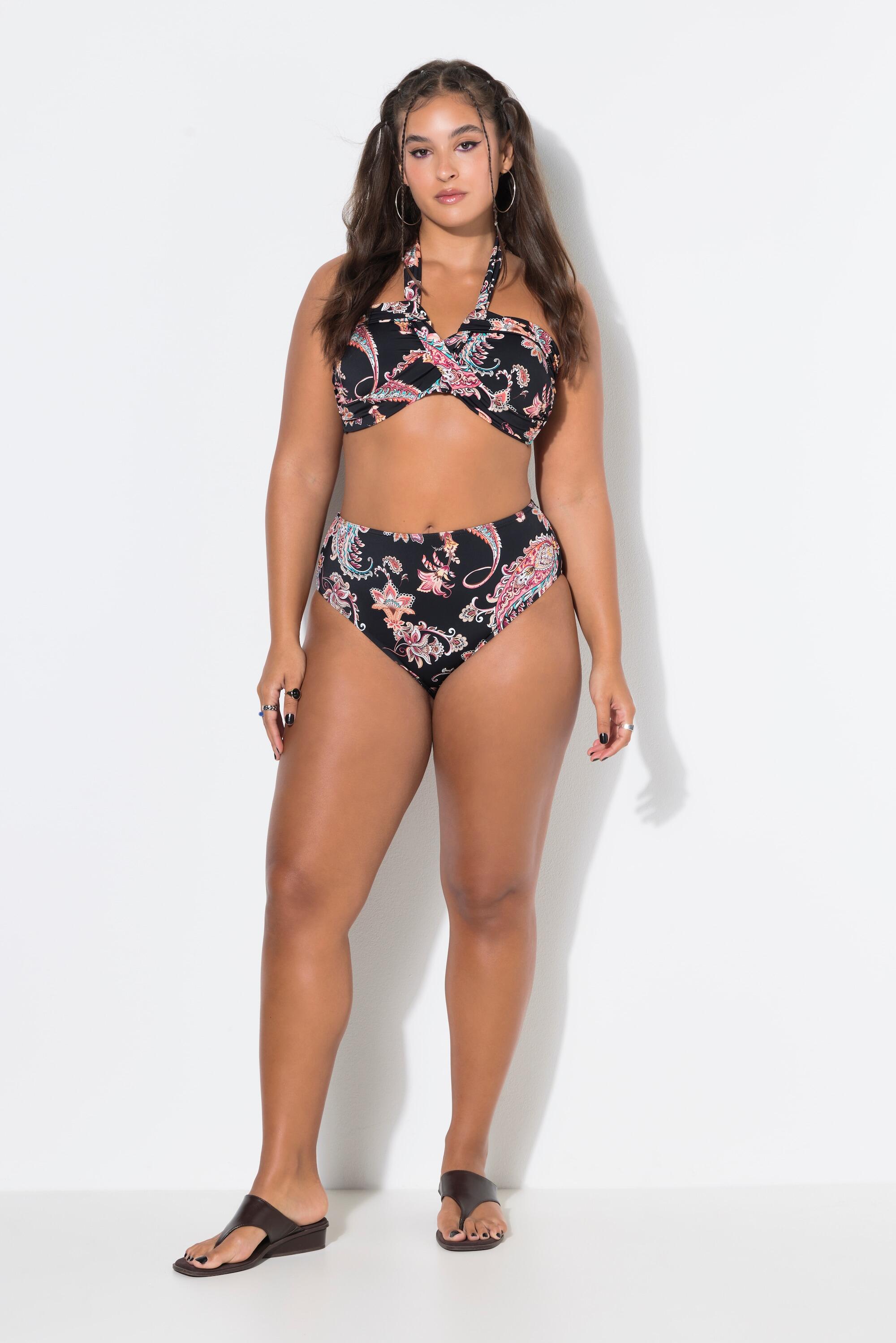Femme Bas de bikini sculptant à taille haute et imprimé cachemire 3/5