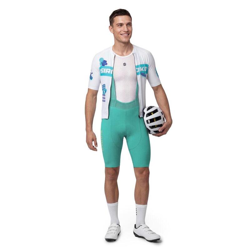 Pantaloni scurți de ciclism pentru bărbați BX Neon Riders Green Verde