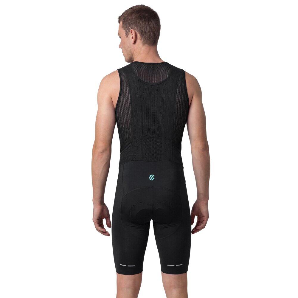 Męskie spodenki rowerowe z szelkami Siroko BX Neon Riders Black