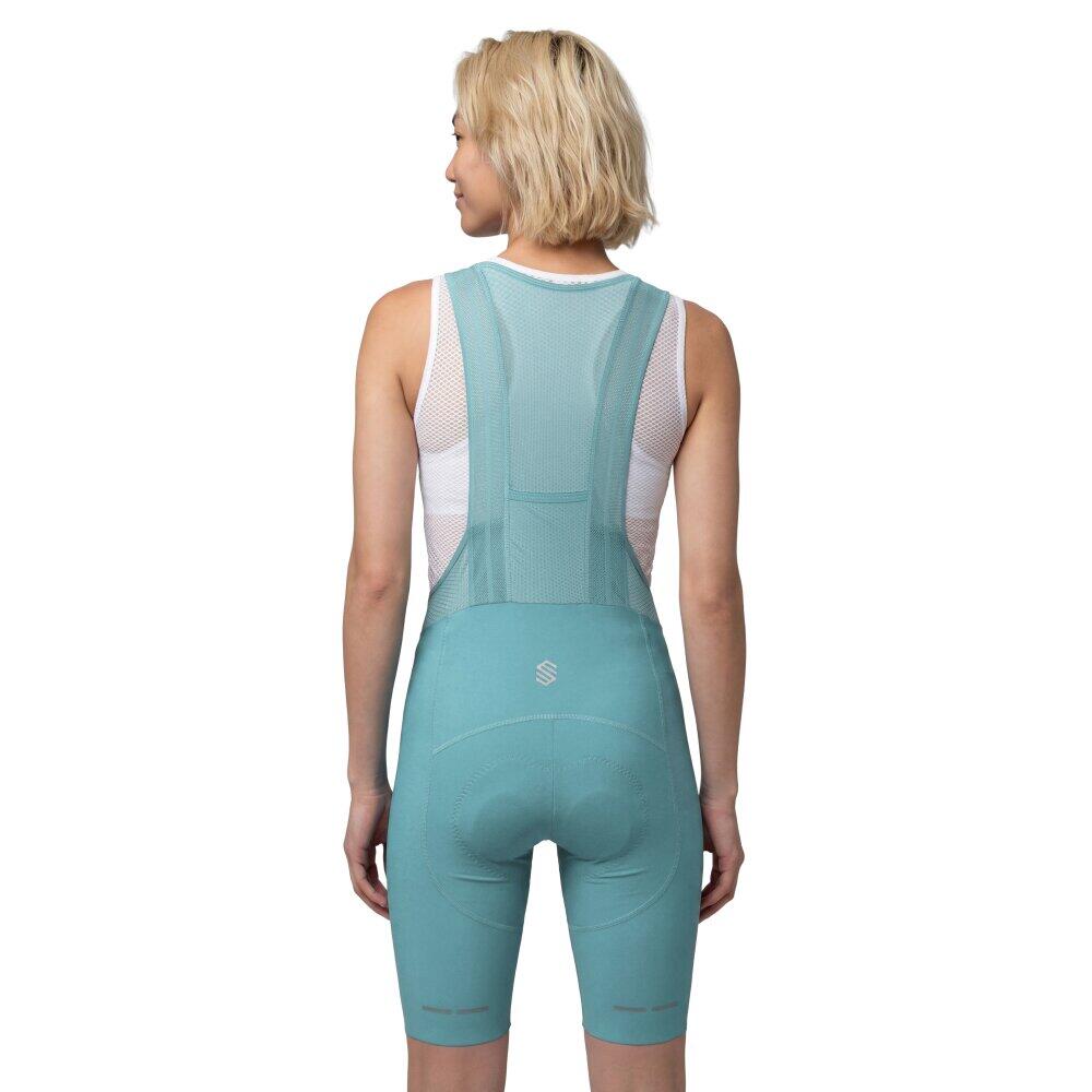 Women 's cycling bib shorts BX-W Neon Riders Blue Blue 2/7
