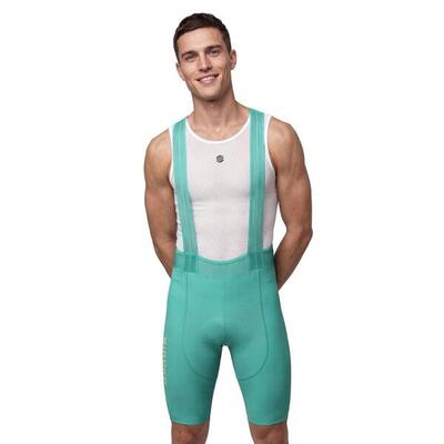 Heren korte fietsbroek bx neon riders green groen