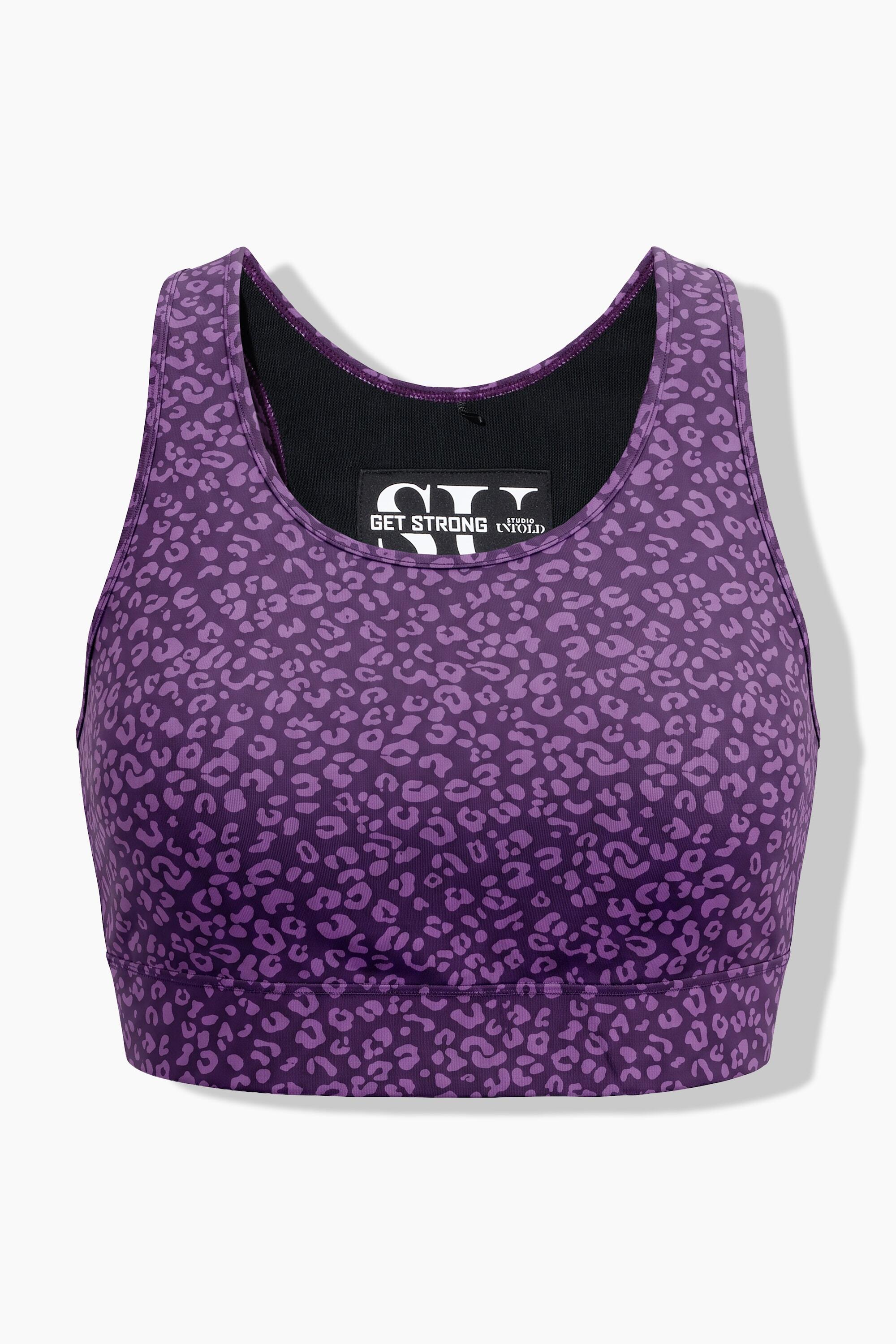 Femme Brassière de sport à motif léopard et doublure en mesh 5/5