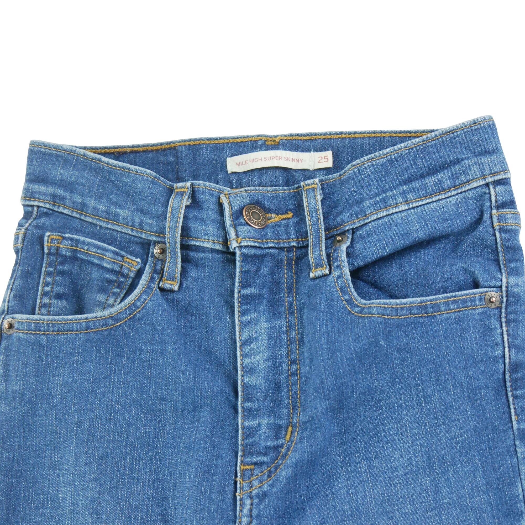 Seconde vie - Jean Femme Levis Mile High Super Skinny - Excellent 3/7