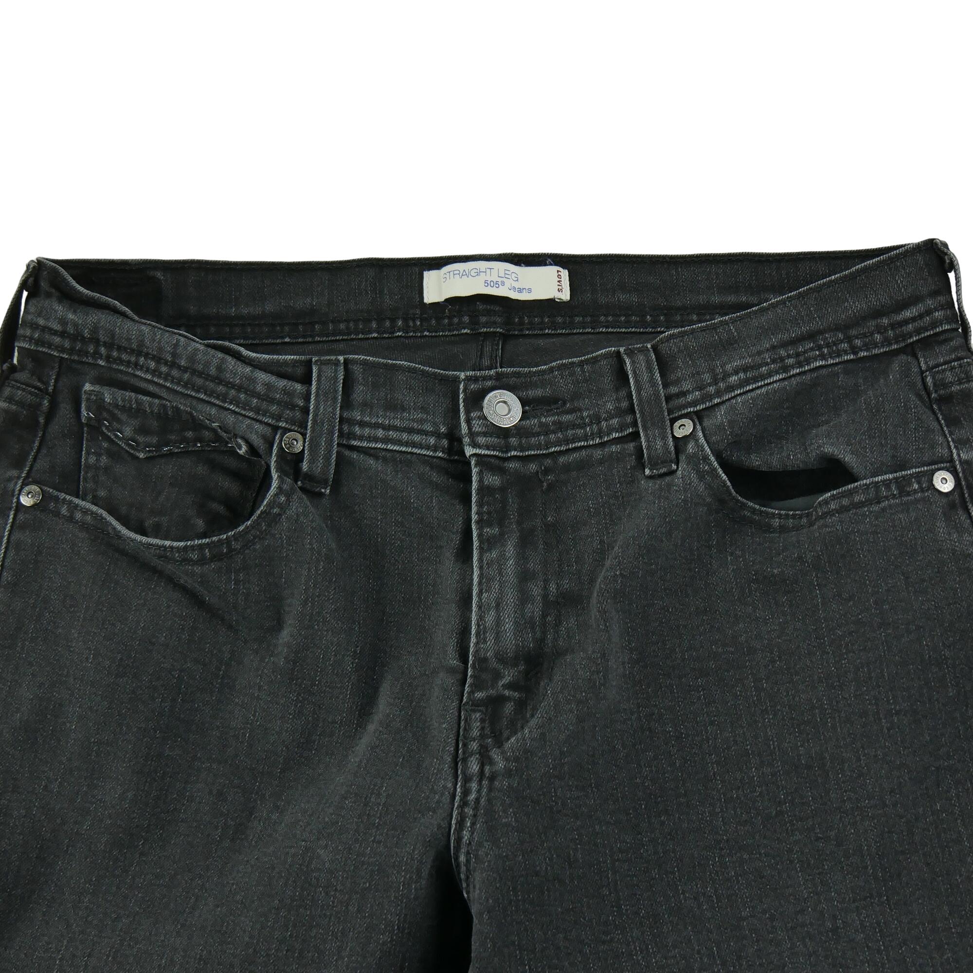 Seconde vie - Jean Femme Levis 505 Straight Leg Noir - Excellent 3/7