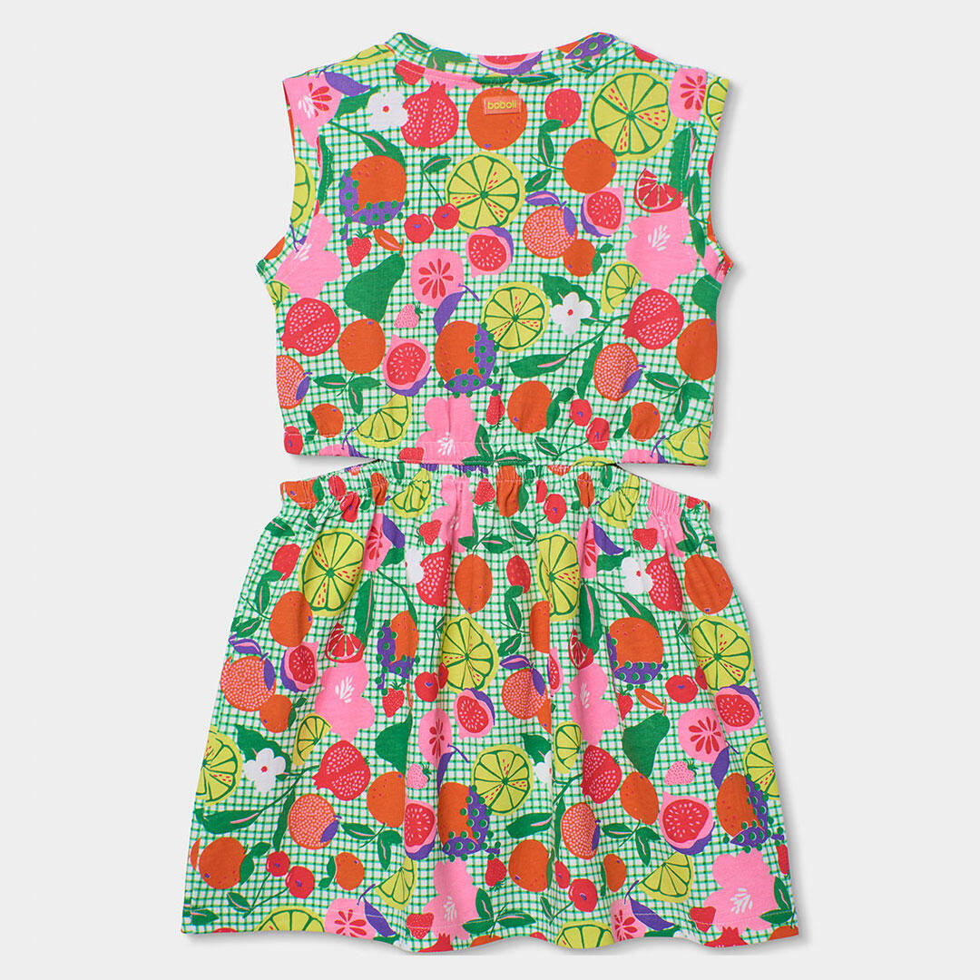Vestido punto estampado frutas 2/4