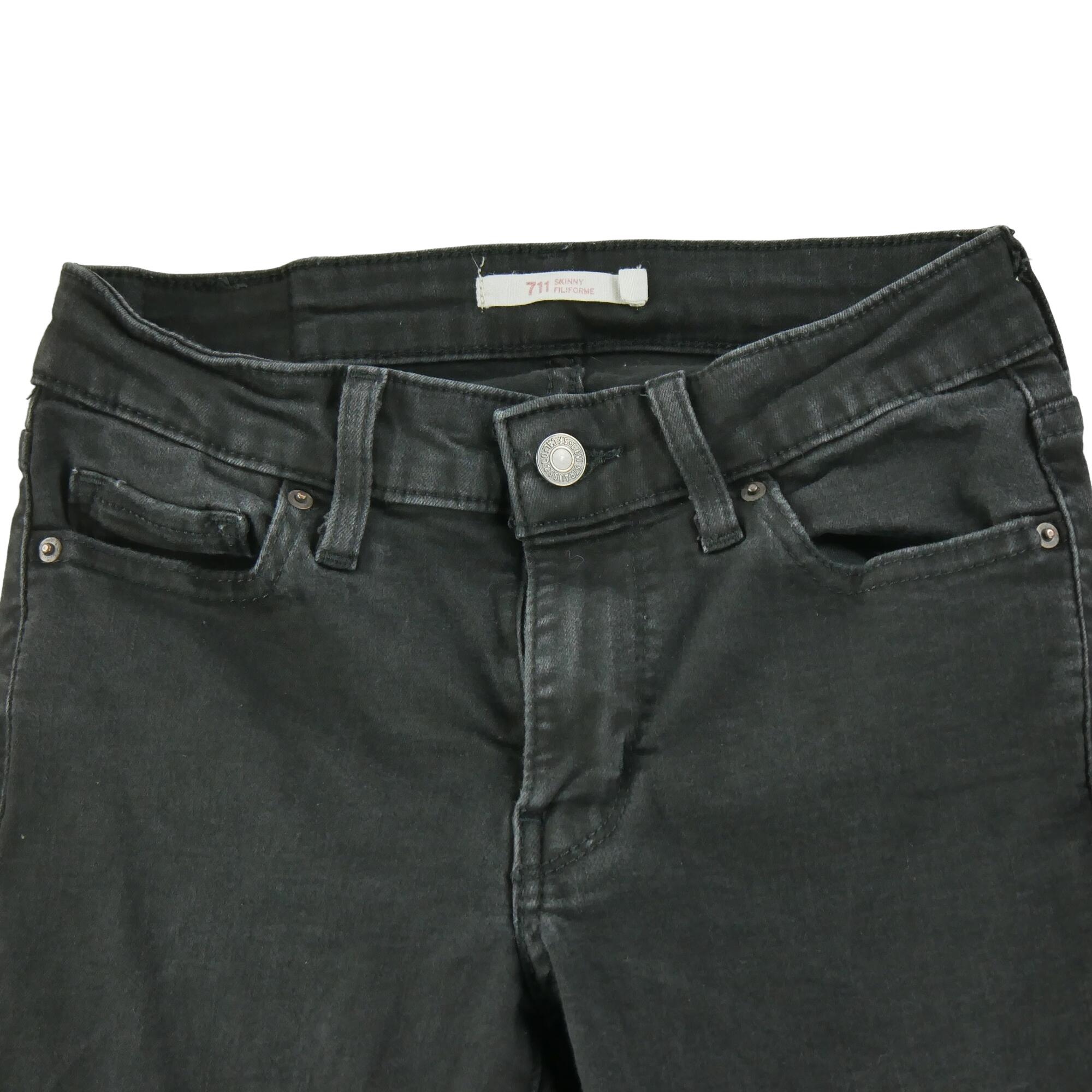 Seconde vie - Jean Femme Levis 711 Skinny Noir - Très bon état 3/7