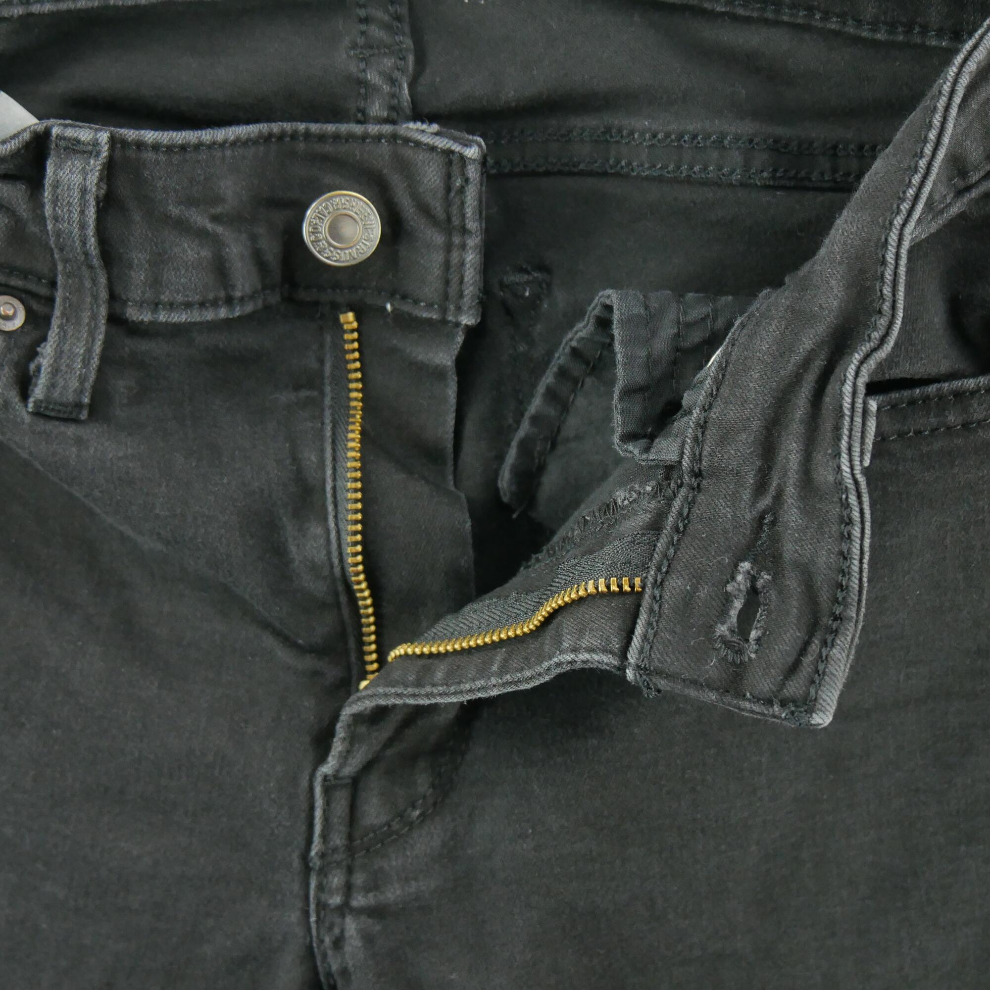 Seconde vie - Jean Femme Levis 711 Skinny Noir - Très bon état 6/7