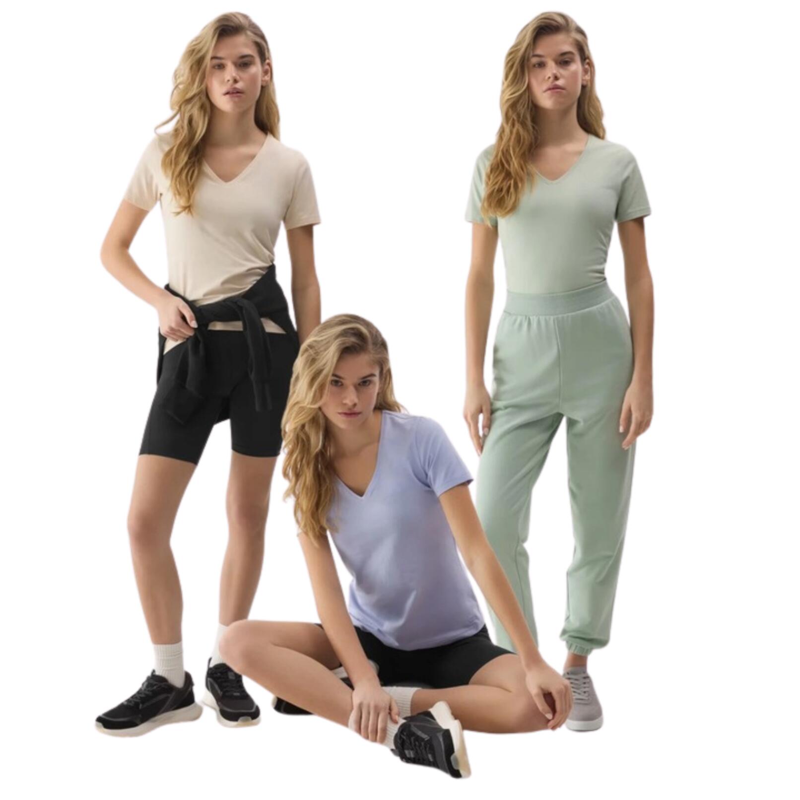 T-shirt damski (ZESTAW KOSZULEK 3 SZT.) 4F 4FWSS25TTSHF3098 2/7