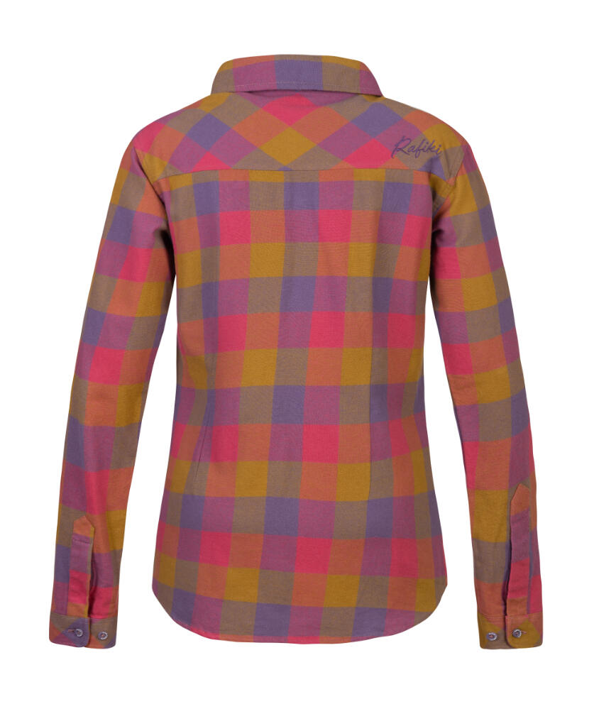 Camisa de mujer de franela con 2 bolsillos laterales RAFIKI naranja 2/7